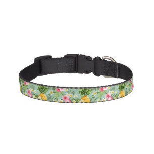 Tropical Flowers & Pineapples Pet Collar