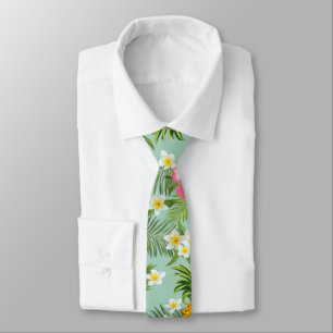 Tropical Flowers & Pineapples Tie