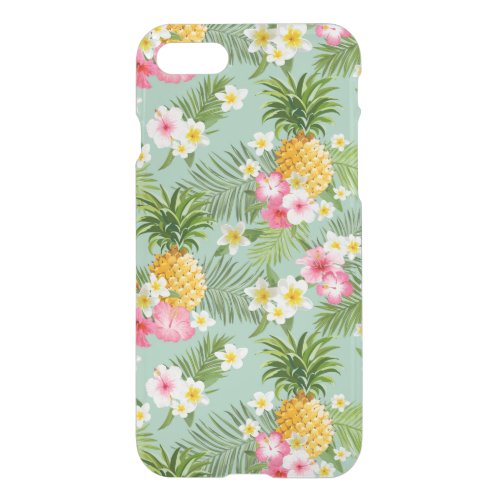 Tropical Flowers  Pineapples iPhone SE87 Case