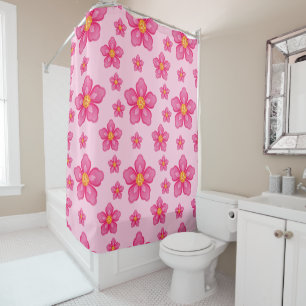 Tropical Flowers Shower Curtain