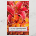 Tropical flowers stationery