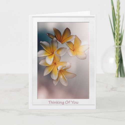 Tropical Flowers Thinking Of You Get Well Card