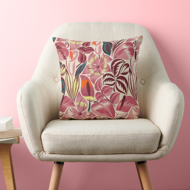 Tropical Flowers | Throw Pillow (Creator Uploaded)