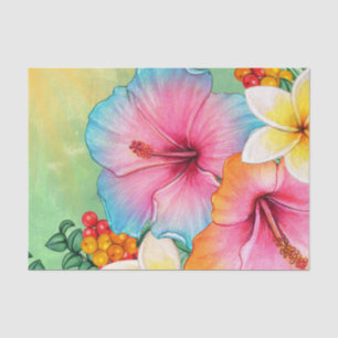 Tropical Flowers Tissue Paper