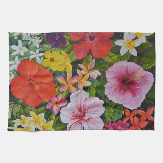 Tropical Flowers Towel (Horizontal)