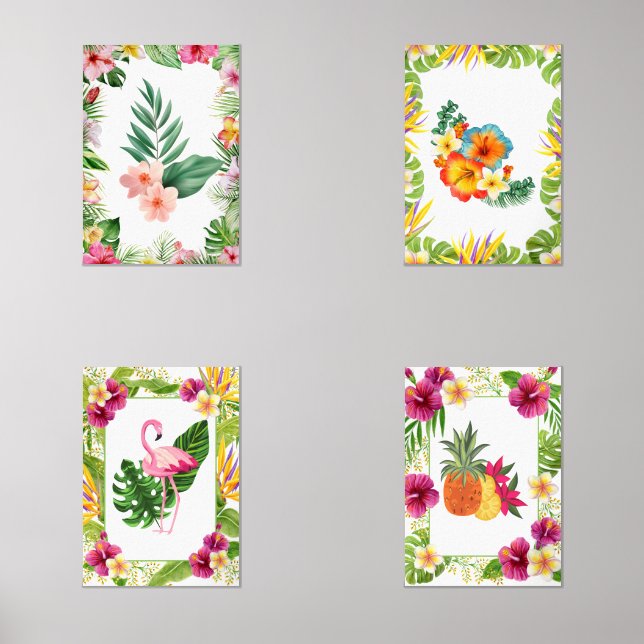 Tropical Flowers  Wall Art Sets (Front)