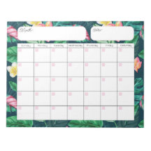 Tropical Foliage 2 Calendar Notepad