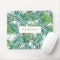 Desk Mat Green Plant Leaf Large Mouse Pad Desk Pad Tropical Boho