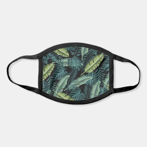 Tropical Foliage Botanical Palm Leaves Pattern Face Mask