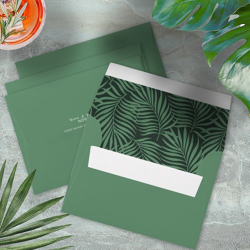 Tropical Foliage Destination Wedding ID475 Envelope