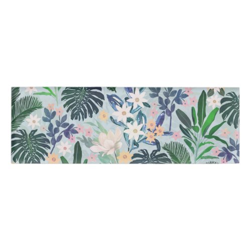 Tropical Foliage Floral Pattern Name Tag