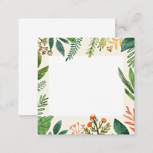 Tropical Foliage Frame Notecard