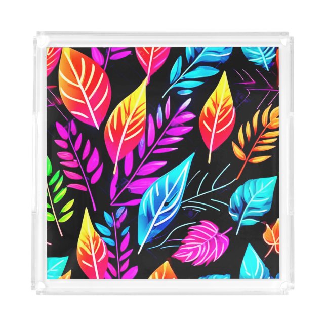 Tropical Foliage: Leaf Art Acrylic Tray (Front)