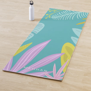 Tropical Foliage Monogram Yoga Mat