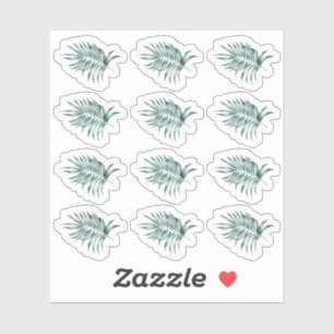 Tropical Foliage Palm Leaf Greenery Watercolor Sticker