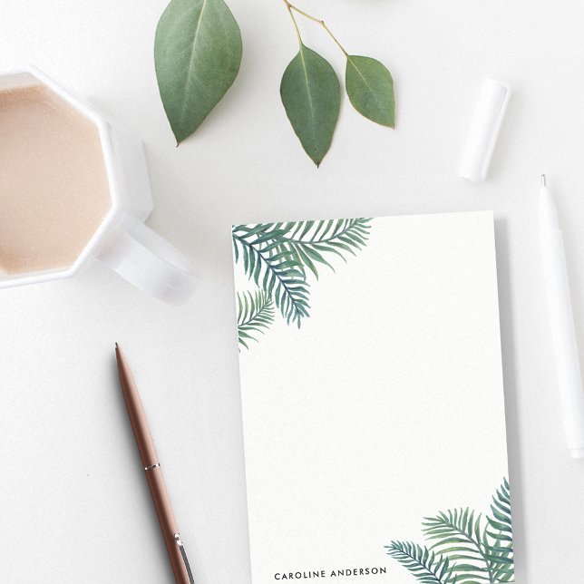 Tropical Foliage Personalized Post-it Notes (Creator Uploaded)