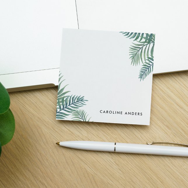 Tropical Foliage Personalized Post-it Notes (Creator Uploaded)