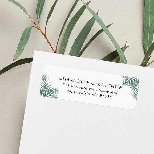 Tropical Foliage Return Address Label