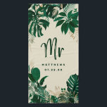 Tropical Foliage Trendy Greenery Wedding Mr Bath Towel<br><div class="desc">Tropical Foliage Trendy Greenery and Gold Leaves Personalized Mr. and Mrs. Last Name Towels - Trendy Marker Brushed Script Lettering. A fun keepsake for the honeymoon for the newlyweds! In a bold color palette of rich greens, emerald, and gold foil look. This design is perfect for a beach, destination, or...</div>