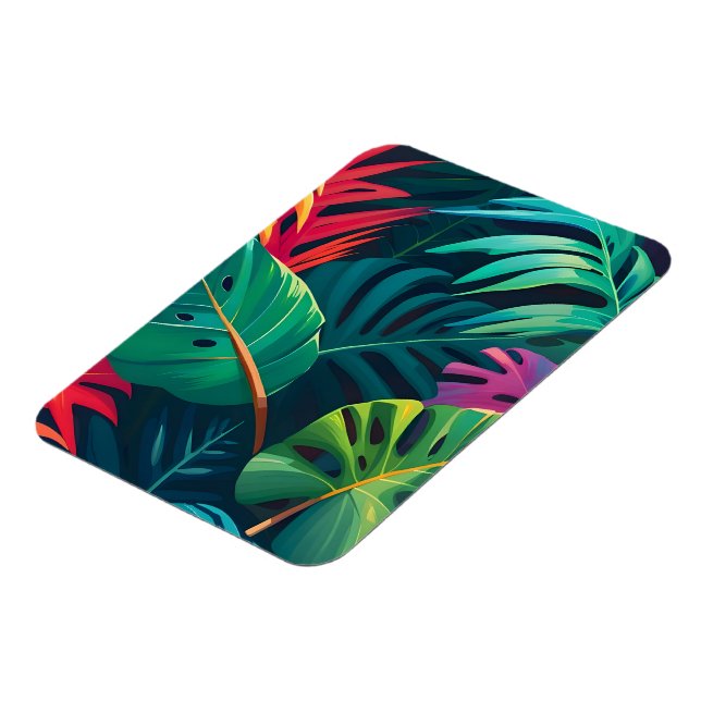 Tropical Foliage Watercolor Paradise Magnet (Left Side)