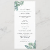 Tropical Foliage Wedding Welcome Letter