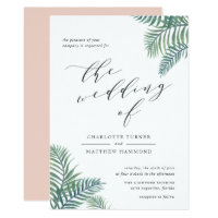 Tropical Foliage Wedding Invitation