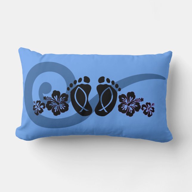Tropical Footprints Accent Pillow (Front)