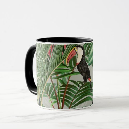 Tropical Forest  Colorful Birds Mug