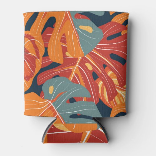 Tropical forest exotic flowers wallpaper design can cooler