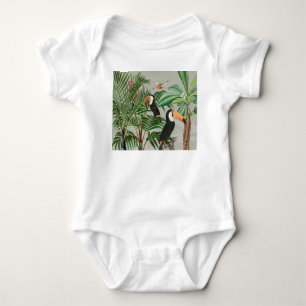 Tropical Forest & Toucan Birds Baby Bodysuit