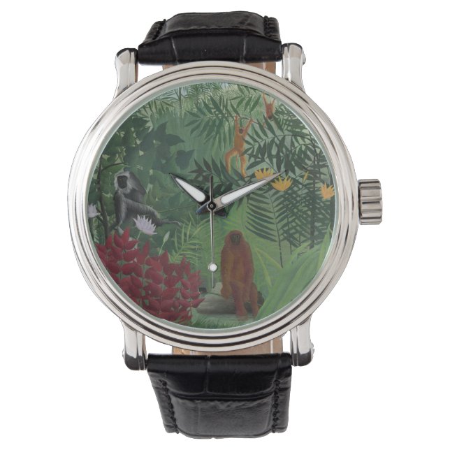 Tropical Forest With Monkeys Rousseau Watch (Front)