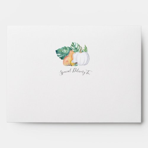 Tropical Fox and Pumpkin Envelope