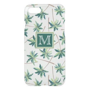 Tropical Foxtail Palm   Add Your Initial iPhone SE/8/7 Case