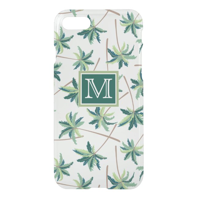 Tropical Foxtail Palm | Add Your Initial Uncommon iPhone Case (Back)