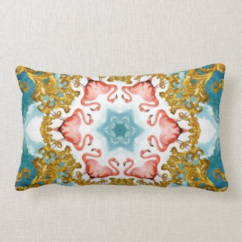 Tropical Fractal Mandala Design Throw Pillow by LPFedorchak at Zazzle