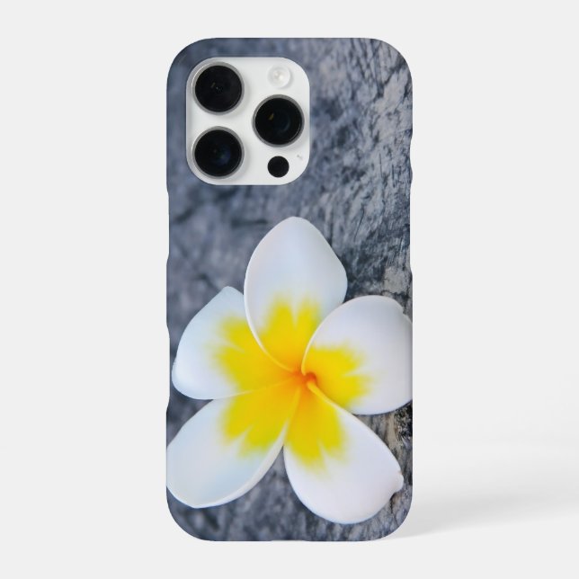 Tropical Frangipani Floral Photography Iphone Case (Back)