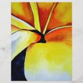 Tropical Frangipani flower watercolor abstract art (Front)