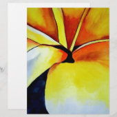 Tropical Frangipani flower watercolor abstract art (Front/Back)