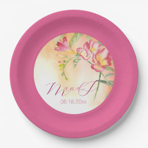 Tropical Freesia Paper Plates
