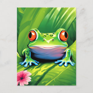 Tropical Frog Art Postcard