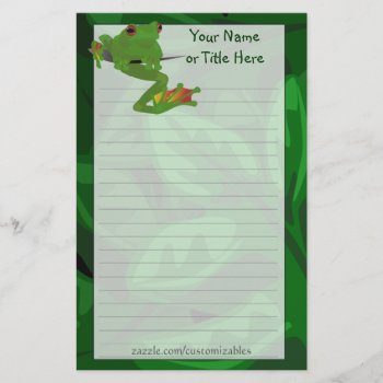 Tropical Frog Stationery by Customizables at Zazzle