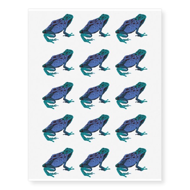 Tropical Frog Temporary Tattoos (Front)