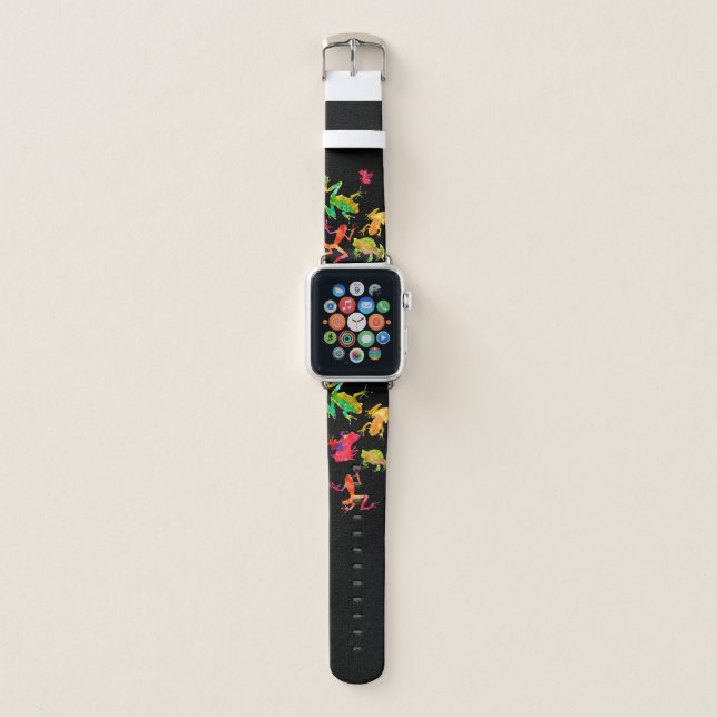 Tropical frogs apple watch band (Front)