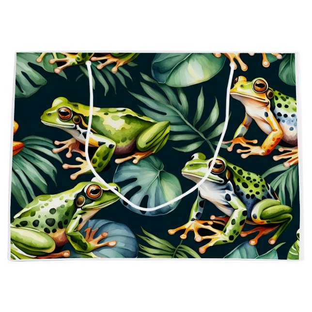 Tropical Frogs  Large Gift Bag (Front)