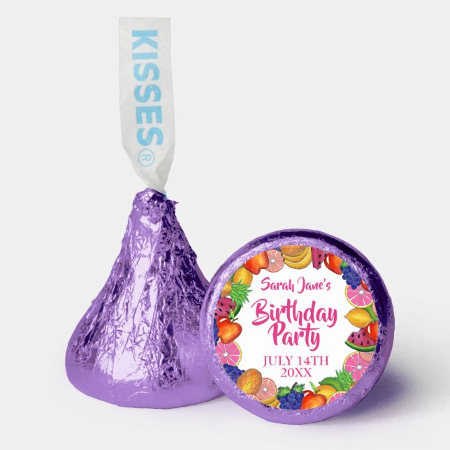 Tropical Fruit Banana Watermelon Birthday Party Hershey®'s Kisses® (Front)