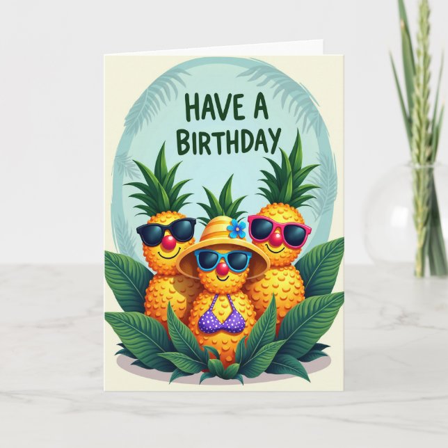 Tropical Fruit Birthday Card (Front)