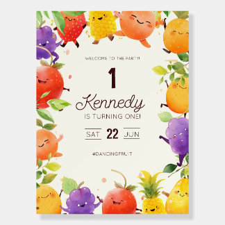 Tropical Fruit Birthday Party Foam Board
