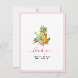 Tropical fruit Bridal shower Thank You Card