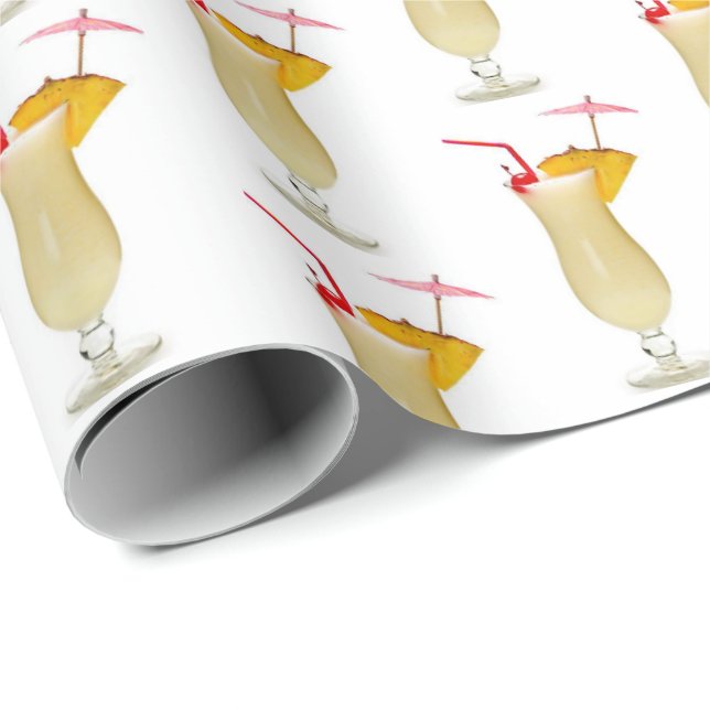 tropical fruit cocktail drink wrapping paper (Roll Corner)