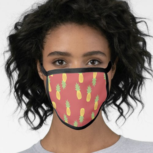 Tropical Fruit Cute Pineapple Pattern Face Mask